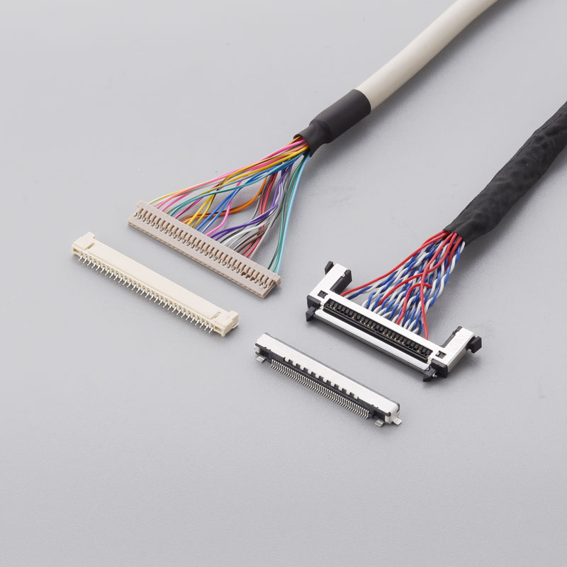 LVDS Cable FI-RE51HL إلى DF14-30S-1.25C إشارة الكمبيوتر DisplayPort Harness LCD شاشة شاشة الشاشة سلك